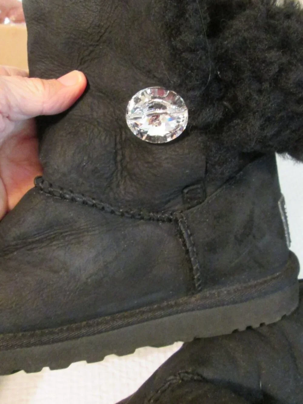Ugg Women's Black Fur Lined with some 
